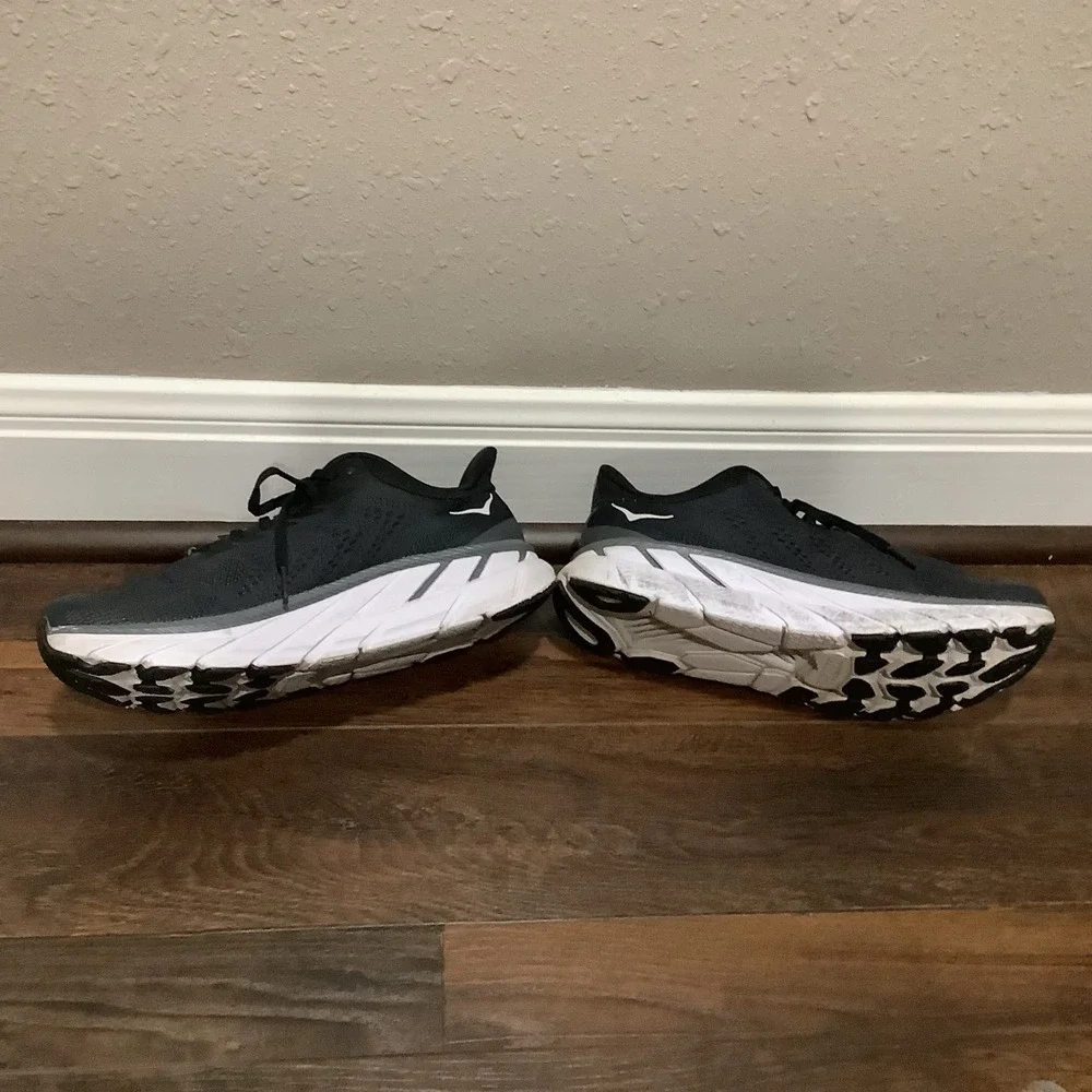 Hoka Clifton 7 Womens Running Shoes Black White Road Sneakers 1110509 BWHT - Picture 7 of 13